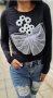 Страхотна блузка с тюлена панделка , снимка 1 - Блузи с дълъг ръкав и пуловери - 38371517