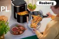 Фритюрник с горещ въздух AirFryer Rosberg R51980Z, 1200W, 3.5 л, 7 програми, Таймер, Черен/златист, снимка 3