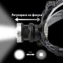 Мощен зареждащ се лед челник XHP90 фенер за глава акумулаторен USB, снимка 2