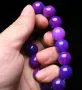 Гривна пурпурен сугилит 14мм подходяща за подарък, йога, медитация, снимка 2