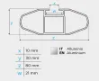 Алуминиеви греди багажник MENABO Lince XL за автомобил с плътен рейлинг, снимка 4