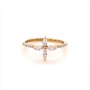Златен дамски пръстен 1,29гр. размер:56 14кр. проба:585 модел:16477-5, снимка 1
