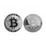 Биткойн монета ЦПУ / Bitcoin CPU ( BTC ) - Silver, снимка 1