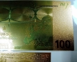 Позлатена 100 Евро Банкнота със сертификат, снимка 6