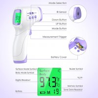 Инфрачервен термометър PC868 цветен алармен, за тяло и повърхност, снимка 2 - Друга електроника - 39004879