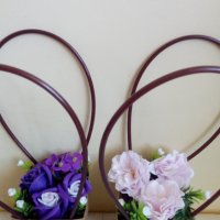 Чантичка със сапунени цветя,страхотен подарък за 8-ми март, снимка 1 - Декорация за дома - 35501133