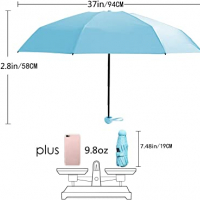 Нов сгъваем ултра лек преносим чадър предпазва от слънце и дъжд, снимка 5 - Други - 36378448