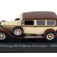 Mercedes-Benz Nürburg 460 Pullman-Limousine 1929 - мащаб 1:43 на DeAgostini нов в PVC дисплей-кейс, снимка 2 - Колекции - 43658044