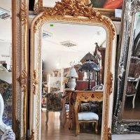 Голямо огледало "Луи XV" (бяло / златно), снимка 1 - Огледала - 39999156