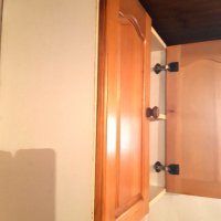 Горен двоен кухненски шкаф от масивно дърво чам , снимка 3 - Други - 44064078