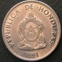 20 центаво 1991, Хондурас, снимка 2 - Нумизматика и бонистика - 28294597