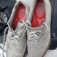 мъжки обувки Оксфорд, 42 - 43, 100% естествена кожа= велур, снимка 6 - Ежедневни обувки - 43187487