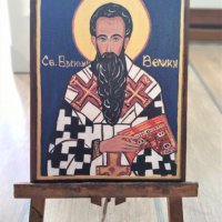 Икона на свети Василий, снимка 5 - Икони - 43534029