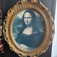 Стара картина принт Мона Лиза, снимка 1 - Картини - 44922064