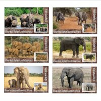 Чисти блокове Фауна Африкански Слон 2019 от Тонго, снимка 1 - Филателия - 37686729