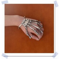 Гривна с пръстени за цялата ръка - модел "Рака на скелет" - стил, който подхожда на всеки пол, снимка 5 - Гривни - 39374151