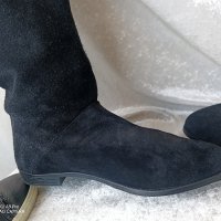 ЛУКС чизми, гамаши КАТО НОВИ 39 - 40  дамски ботуши високи, 100% естествена кожа = естествен велур, снимка 6 - Дамски ботуши - 35087547