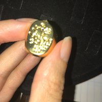 Позлатен сребърен пръстен, снимка 4 - Пръстени - 32524420