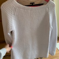 Дебела плетена бяла блуза, снимка 6 - Блузи с дълъг ръкав и пуловери - 39547109