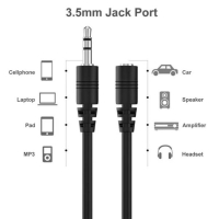 Кабел за удължител AUX, 3.5мм jack , 1,5м , 414, снимка 2 - Навигация за кола - 44874506