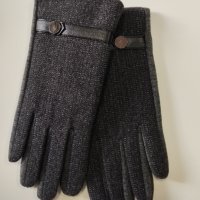 35 Мъжки ръкавици кашмир в тъмен цвят , снимка 4 - Ръкавици - 43317591