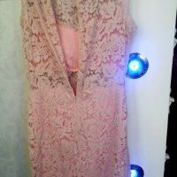 Секси рокля от брюкселска дантела в цвят пепел от рози 🌸 🌸 🌸 , снимка 4 - Рокли - 28569730
