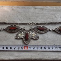 Уникален възрожденски сребърен накит гердан колие огърлица, снимка 5 - Антикварни и старинни предмети - 37838886