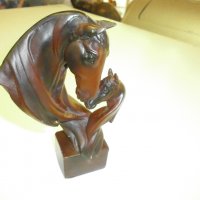 Красива Дървена Фигура Статуетка  с Коне - Рьчна Изработка, снимка 3 - Статуетки - 38374293