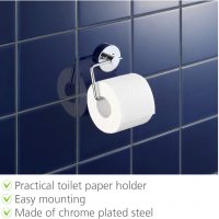 Стенна вакумна поставка за тоалетна хартия WENKO VACUUM - LOC, снимка 6 - Други стоки за дома - 38272094