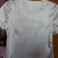 Дамска блуза къс ръкав от сатен, снимка 3 - Ризи - 28799958