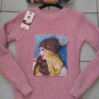 Нови! Пуловер с две лица, блондинка, фотограф и фен на Мини Маус , снимка 9 - Блузи с дълъг ръкав и пуловери - 27105843