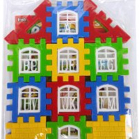 Конструктор Къща с прозорци многоцветна, снимка 1 - Конструктори - 32533317