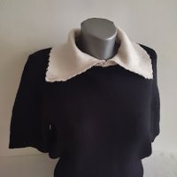 Дамска зимна  блуза с къс ръкав и голяма яка , снимка 1 - Тениски - 43298209