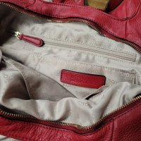 MICHAEL Michael Kors

 естествена кожа червена чанта,ТРИ прегради , снимка 14 - Чанти - 43118730