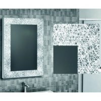 Огледало за баня с LED осветление, часовник, термометър, снимка 3 - Огледала - 27505442