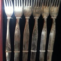 Solingen / Солинген оригинални посребрени прибори : 6 ножа и 5 вилици, тежки, солидни, снимка 11 - Други ценни предмети - 33821086