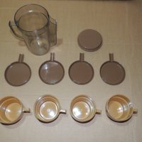 Комплект туристически чаши + чинийки + кана., снимка 1 - Чаши - 43289157