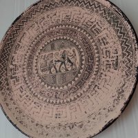 гръцка керамична чиния 32 см за окачване на стена, от остров Родос, снимка 3 - Декорация за дома - 39288965