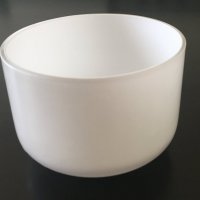 Стъклени ваза и купа - млечно бели, снимка 5 - Вази - 39804832