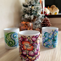 Чаша, керамична, уникален дизайн, кафе, чай, снимка 1 - Декорация за дома - 44894184