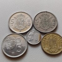 лот монети Испания - Хуан Карлос - 5 броя, снимка 1 - Нумизматика и бонистика - 39888644