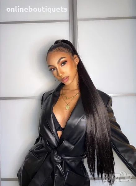 Дълга опашка тъмен кестен, снимка 1