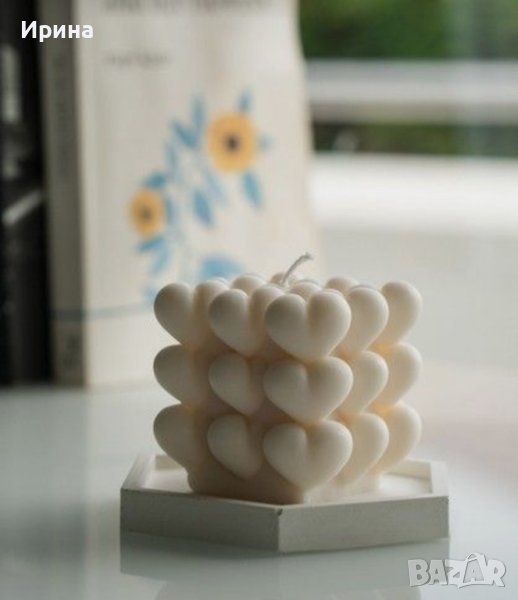 Ароматна свещ за празник, candle heart , снимка 1