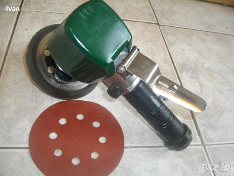 Нов Немски-Пневматичен-Ексцентър Кръгъл Виброшлайф-На Въздух-ф115мм-Parkside, снимка 1