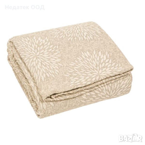  Покривало за легло, бежово, 280x180см, снимка 1