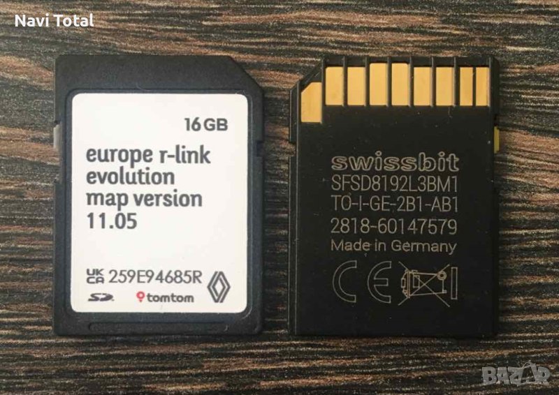 RENAULT TomTom R-LINK V11.05 SD CARD Навигационна 2024год. сд карта, снимка 1