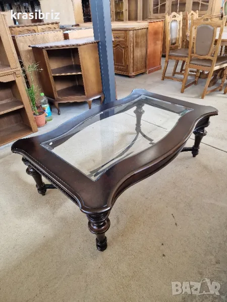 Масивна Холна Маса със Стъкло-внос от Германия!, снимка 1