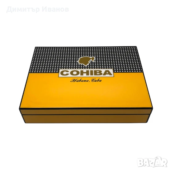 Cohiba малък хумидор за 25-30 пури със овлажнител и хидрометър, снимка 1