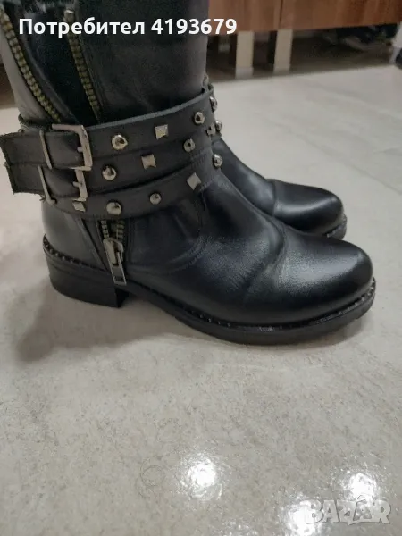 Дамски боти естествена кожа 38 номер , снимка 1