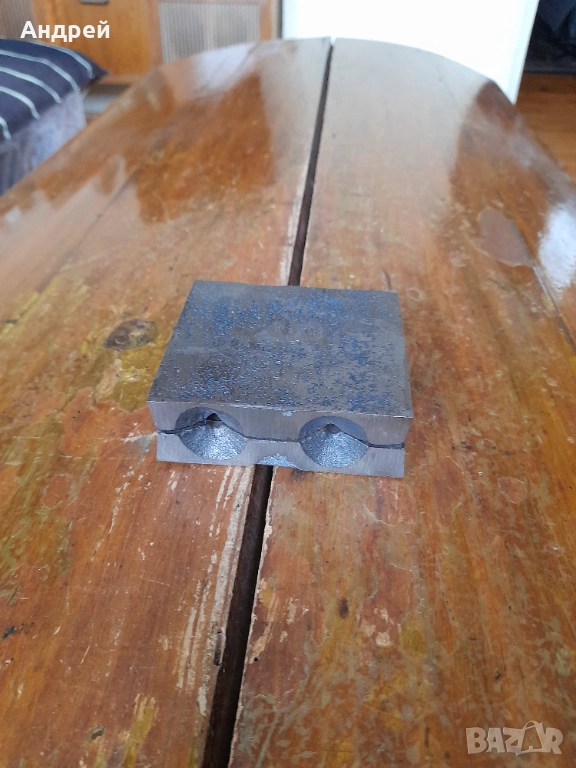 Стар калъп за риболовни тежести,олово, снимка 1